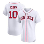 Boston Red Sox #10 Trevor Story Player White AmberGomez Limited Elite Home Game Stitched Jerseys1