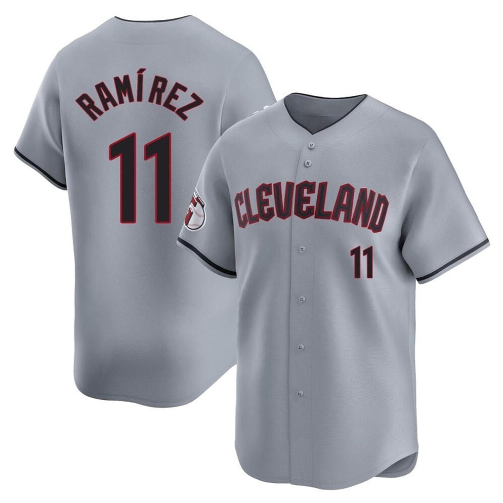 Cleveland Guardians #11 Jose Ramirez Player Gray AmberGomez Road Limited Home Stitched Jerseys
