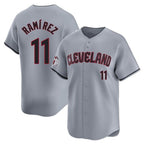 Cleveland Guardians #11 Jose Ramirez Player Gray AmberGomez Road Limited Home Stitched Jerseys