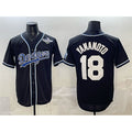 Los Angeles Dodgers #18 Yoshinobu Yamamoto Black AmberGomez 2025 World Series Cool Base Stitched Jersey