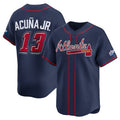 Atlanta Braves #13 Ronald Acu?a Jr. Navy AmberGomez 2025 Speedway Classic Alternate Limited Stitched Jersey