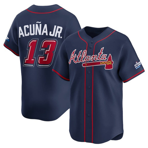 Atlanta Braves #13 Ronald Acu?a Jr. Navy AmberGomez 2025 Speedway Classic Alternate Limited Stitched Jersey