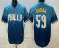 Philadelphia Phillies #59 Jhoan Duran Blue AmberGomez 2024 City Cool Base Jersey