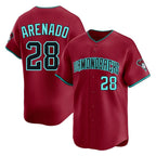 Arizona Diamondbacks #28 Nolan Arenado Player Red AmberGomez Limited Home Game Stitched Jerseys