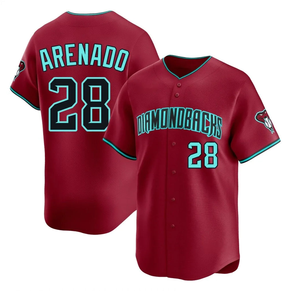 Arizona Diamondbacks #28 Nolan Arenado Player Red AmberGomez Limited Home Game Stitched Jerseys