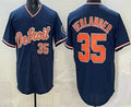 Detroit Tigers #35 Justin Verlander Navy AmberGomez Limited Jersey