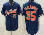 Detroit Tigers #35 Justin Verlander Navy AmberGomez Limited Jersey