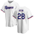 Texas Rangers #28 Jonah Heim White AmberGomez Cool Base Stitched Jersey