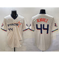 Houston Astros #44 Yordan Alvarez Cream AmberGomez 2025 City Connect With Texas Patch Limited Stitched Jersey