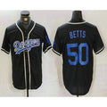 Los Angeles Dodgers #50 Mookie Betts Black AmberGomez Cool Base With Patch Stitched Jersey