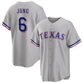 Texas Rangers #6 Josh Jung Gray AmberGomez Cool Base Stitched Jersey