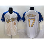 Los Angeles Dodgers #17 Shohei Ohtani White Royal Gold AmberGomez 2024 World Series Champions Vapor Limited Stitched Jersey