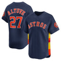 Houston Astros #27 Jose Altuve Navy AmberGomez Alternate Limited Player Jersey