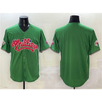Philadelphia Phillies Blank Green AmberGomez Phanatic Limited Stitched Jersey