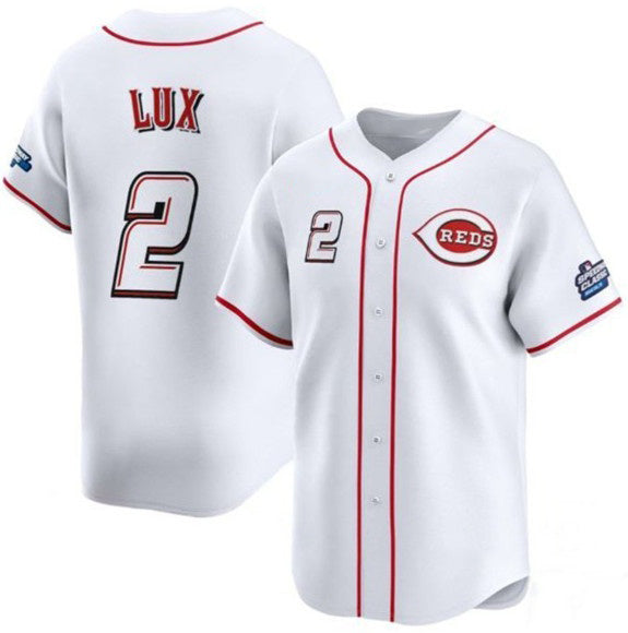Cincinnati Reds #2 Gavin Lux White AmberGomez 2025 Speedway Classic Home Limited Stitched Jersey