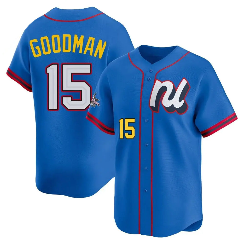 Colorado Rockies #15 Hunter Goodman Player Blue AmberGomez National League All-Star Edition Home Limited Stitched Jerseys
