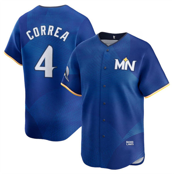 Minnesota Twins #4 Carlos Correa Royal AmberGomez 2024 City Connect Limited Stitched Jersey