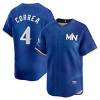 Minnesota Twins #4 Carlos Correa Royal AmberGomez 2024 City Connect Limited Stitched Jersey