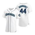 Seattle Mariners #44 Julio Rodr¨ªguez White AmberGomez Flex Base Stitched Jersey