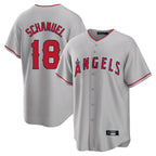 Los Angeles Angels #18 Nolan Schanuel Player Gray AmberGomez Home Game Stitched Jerseys