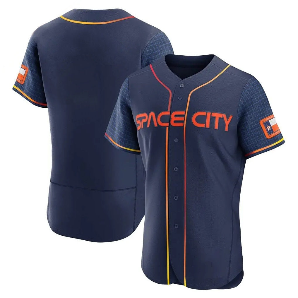 Houston Astros Blank Player Navy AmberGomez City Connect Limited Elite Home Stitched Jerseys