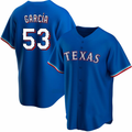 Texas Rangers #53 Adolis Garcia Blue AmberGomez Cool Base Stitched Jersey
