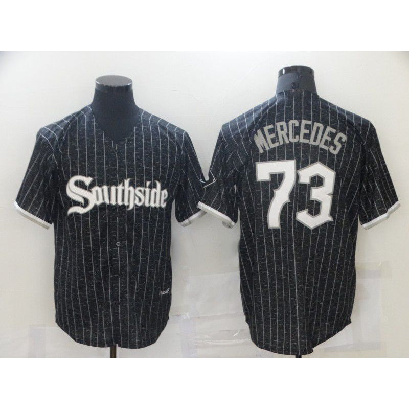 Chicago White Sox #73 Yermin Mercedes City Edition Black AmberGomez Game 2021 Jerseys