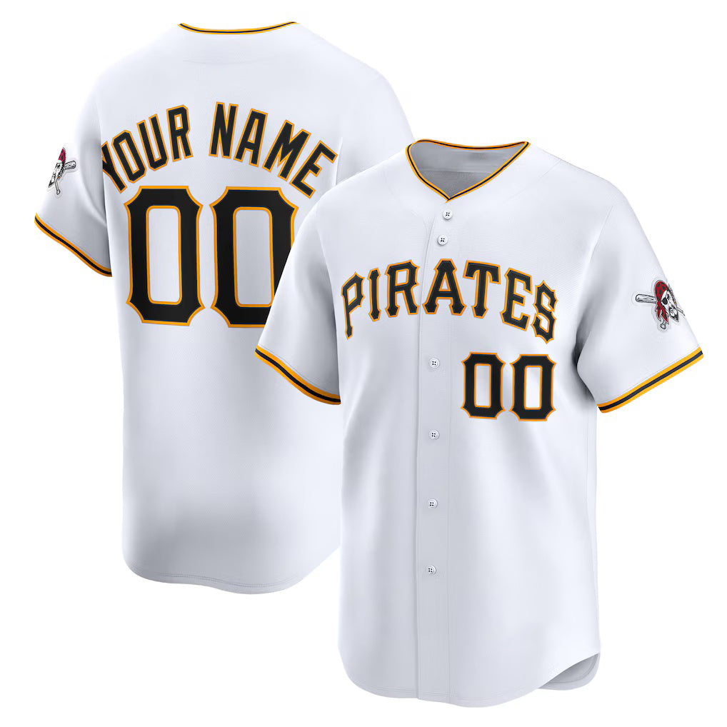 Custom Pittsburgh Pirates White AmberGomez Home Limited Jersey