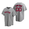 Custom Boston Red Sox Gray AmberGomez Stitched Cool Base Road Jersey