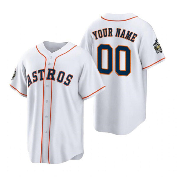 Custom Houston Astros ACTIVE PLAYER White AmberGomez 2022 World Series Home Stitched Jersey