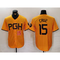 Pittsburgh Pirates #15 Oneil Cruz Yellow AmberGomez 2023 City Connect Stitched Jerseys