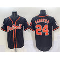 Detroit Tigers #24 Miguel Cabrera Black AmberGomez With Patch Cool Base Stitched Jersey