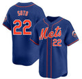 New York Mets #22 Juan Soto Royal AmberGomez 2024 Alternate Limited Stitched Jersey