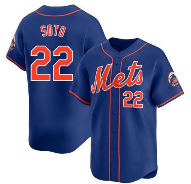 New York Mets #22 Juan Soto Royal AmberGomez 2024 Alternate Limited Stitched Jersey