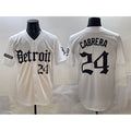 Detroit Tigers #24 Miguel Cabrera White AmberGomez 'Motor Gothic Edition' Vapor Premier Limited Stitched Jersey