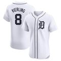 Detroit Tigers #8 Matt Vierling Player White AmberGomez Limited Elite Home Stitched Jerseys