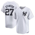 New York Yankees #27 Giancarlo Stanton White AmberGomez Home Limited Player Jersey