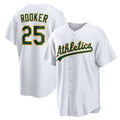 Oakland Athletics #25 Brent Rooker White AmberGomez Home Replica Jersey
