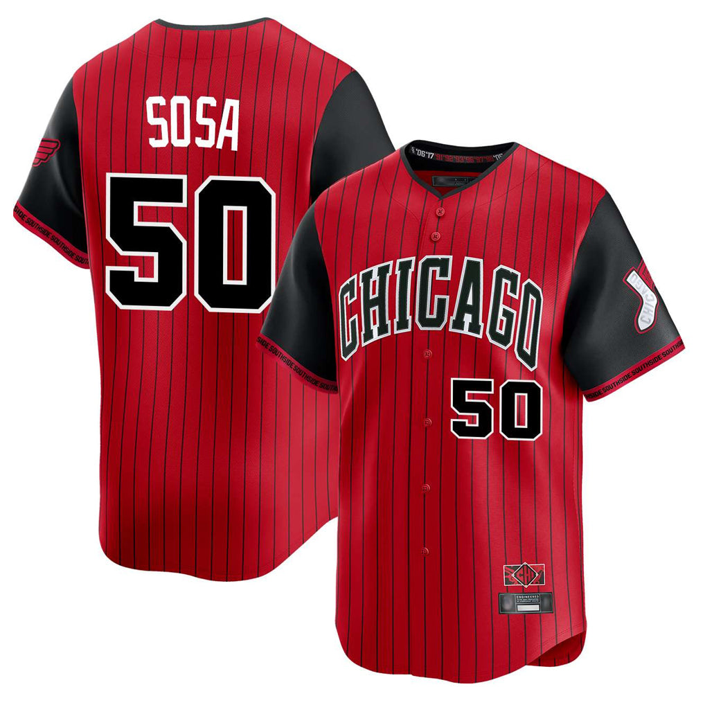 Chicago White Sox #50 Lenyn Sosa Player Red AmberGomez City Connect Limited Home Stitched Jerseys