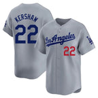 Los Angeles Dodgers #22 Clayton Kershaw Player Gray AmberGomez Limited Home Stitched Jerseys