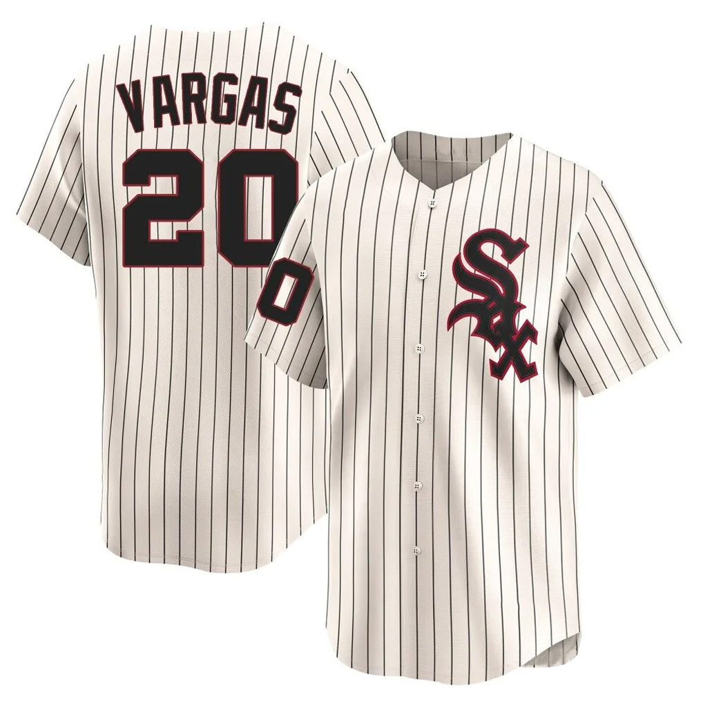 Chicago White Sox #20 Miguel Vargas Player Cream AmberGomez Cooperstown Collection Limited Home Stitched Jerseys
