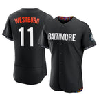 Baltimore Orioles #11 Jordan Westburg Player Black AmberGomez City Connect Limited Elite Home Game Stitched Jerseys