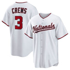 Washington Nationals #3 Dylan Crews White AmberGomez Home Replica Jersey