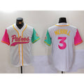 San Diego Padres #3 Jackson Merrill White AmberGomez NEW 2023 City Connect Cool Base Stitched Jersey