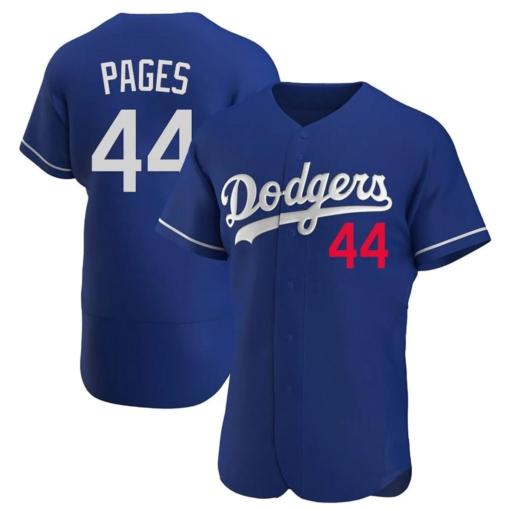 Los Angeles Dodgers #44 Andy Pages Player Royal AmberGomez Limited Elite Home Stitched Jerseys