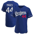 Los Angeles Dodgers #44 Andy Pages Player Royal AmberGomez Limited Elite Home Stitched Jerseys