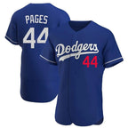 Los Angeles Dodgers #44 Andy Pages Player Royal AmberGomez Limited Elite Home Stitched Jerseys