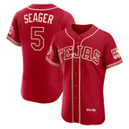 Texas Rangers #5 Corey Seager Red AmberGomez 2026 City Connect Authentic Sponsor Patch Jersey