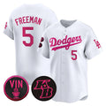 Los Angeles Dodgers #5 Freddie Freeman White AmberGomez 2026 Mother¡¯s Day Vapor Premier Limited Stitched Jersey