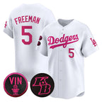 Los Angeles Dodgers #5 Freddie Freeman White AmberGomez 2026 Mother¡¯s Day Vapor Premier Limited Stitched Jersey